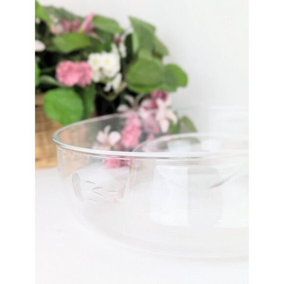Vintage Princess House Heritage Chip and Dip Bowl Large Clear Glass Serving Bowl - Picture 3 of 7